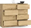 Komoda AKORD K120 Dąb Artisan 120 cm 8 szuflad kolor Dąb Podgląd zdjęcia produktu 2