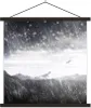 MuchoWow® Textilposter Dinosaurier - Schwarz - Weiß - Regen Produktbild-Vorschau 1