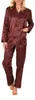 Damen Satin Pyjama Schlafanzug in edler Optik zum Produktbild-Vorschau 1