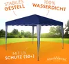 Faltpavillon 3x3 m ohne Seitenteile - Blau - wasserdicht - Produktbild-Vorschau 4
