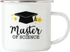Master of Science Emaille Tasse Blau Abschluss Geschenk Produktbild-Vorschau 1