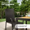 CASARIA® Lot de 4 Chaise Salle a Manger en Polyrotin Noir Voir les images du produit 5