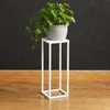 DanDiBo Sgabello per fiori in metallo bianco quadrato da 50 Anteprima dell’immagine prodotto 1