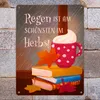 Regen ist am schönsten im Herbst Metallschild XL in 21x28 Produktbild-Vorschau 7