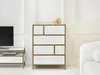 Kommode MAIRA, weiß/gold, 6 Schubladen, 70 cm breit, 96 cm Produktbild-Vorschau 6