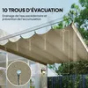 Outsunny Toile de toit pour pergola tonnelle rétractable de Voir les images du produit 6