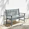 Outsunny Gartenbank 2-Sitzer wetterfest Kunststoff Outdoor Produktbild-Vorschau 3