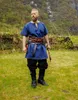 Wikinger Tunika Kurzarm Blau "Theobald" M Produktbild-Vorschau 1