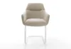 DELIFE Freischwinger Pejo-Flex Webstoff Soft Beige Produktbild-Vorschau 2