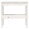vidaXL Konzolový stolek bílý 80x40x75 cm z masivního Náhled obrázku produktu 5