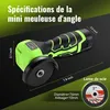 DEWINNER Meuleuse d'Angle Sans Fil 19 500 RPM - Disqueuse Voir les images du produit 2