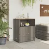 vidaXL Schrank mit Tür Grau 70 x 50 x 87 cm Polyester und Produktbild-Vorschau 3