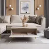 A modern living room scene with a sectional sofa and a coffee table. Produktbild-Vorschau