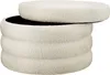 Tabouret ALTU XL rembourré avec rangement - Bouclé crème/ Voir les images du produit 1