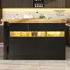 Tavolo da bar allungabile con LED, tavolo da pranzo Anteprima dell’immagine prodotto 3