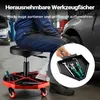 Sgabello da officina Wiltec con ripiano, sgabello con Anteprima dell’immagine prodotto 5