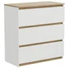 Komoda - 60x77x37 cm - biela - s 3 zásuvkami - stabilná - Náhľad obrázku produktu 1