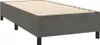vidaXL Boxspringbett mit Matratze Dunkelgrau 90x200 cm Samt Produktbild-Vorschau 3