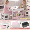 Table pour enfants COSTWAY avec 2 chaises, ensemble de Voir les images du produit 7
