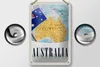 Blechschild Reise 12x18cm Australien Kontinent Atlas Karte  Produktbild-Vorschau 2