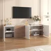MODFU TV skříňka TV stolek se 3 dvířky a 3 zásuvkami, TV Náhled obrázku produktu 3