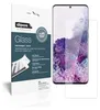 A product package for a screen protector is shown next to a smartphone displaying a colorful image. Produktbild-Vorschau