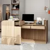 L-Form Empfangstheke für Nagelstudio, P2 MDF mit Schubladen Produktbild-Vorschau 3