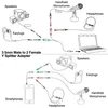 3, 5mm Stereo Audio Stecker auf 2 Weibliche Headset Mic Y Produktbild-Vorschau 2