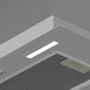 Close-up of a modern kitchen range hood interior. Voir les images du produit