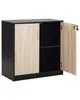 BELIANI Büroschrank Helles Holz / Schwarz 80 x 80 x 40 cm Produktbild-Vorschau 5
