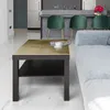 DEQORI Couchtisch 90x55 cm Schwarz 'Goldenes Rillendesign' Produktbild-Vorschau 5