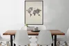 MuchoWow® Gerahmtes Poster Weltkarte - Holz - Regal 60x80 Produktbild-Vorschau 2