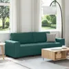 vidaXL Divano a 3 posti Verde scuro 220x77x82 cm Tessuto Anteprima dell’immagine prodotto 2