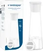 A product shot of a glass water carafe with its packaging. Produktbild-Vorschau
