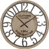 BOLTZE Wanduhr "Trapani" aus Holz/Metall in grau/braun Produktbild-Vorschau 1