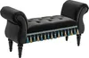 Banc HOMCOM, aspect velours, banc-lit de luxe pour le Voir les images du produit 1