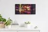 Leinwand Uhr Küche Wohnzimmer Bild 60x30 Stadt Straße Produktbild-Vorschau 3
