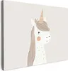 Leinwand Bilder 40x30 cm - Kinder Beige - Einhorn, Bilder Produktbild-Vorschau 1