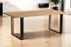 Esstisch 240x100cm Akazie massiv natur Baumkante U-Gestell Produktbild-Vorschau 1
