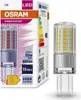 A product box for an OSRAM LED bulb, shown next to the bulb itself. Produktbild-Vorschau