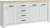 Sideboard Elara Anrichte in weiß matt und Eiche Bianco Produktbild-Vorschau 1