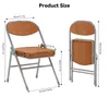 Klappstuhl 4er Set Lounge-Sessel mit Corduroy Polster Produktbild-Vorschau 7