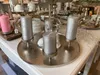 Adventskranz Kranzschale Ø 41 cm | Metall Silber | Kerzen & Produktbild-Vorschau 2