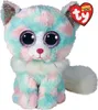 TY Katze Opal 15 cm blau/rosa/weiß mit Glitzeraugen Produktbild-Vorschau 1