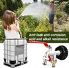A child is spraying a woman with a hose in a garden, with a water tank adapter in the foreground. Produktbild-Vorschau