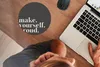 MuchoWow® Mauspad Mousepad Zitate - Mach dich stolz - Produktbild-Vorschau 3