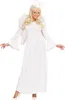 A woman dressed as an angel, posing against a white background. Produktbild-Vorschau