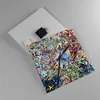 Wanduhr - Quadrat - Glasuhr - Abstraktion modern - 30x30cm Produktbild-Vorschau 2