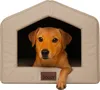 A dog peeking out of a dog house. Náhled obrázku produktu