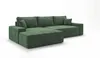 CORNERO Ecksofa mit schlaffunktion VERONA links grün Cord Produktbild-Vorschau 2